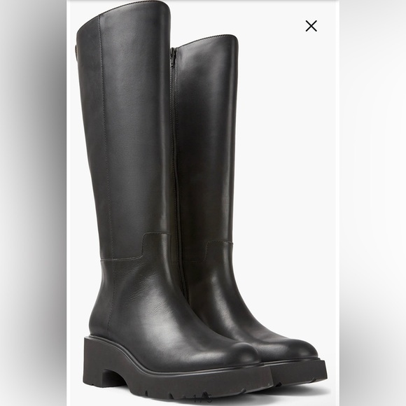 Camper Black Leather Heeled Boots - Picture 1 of 7